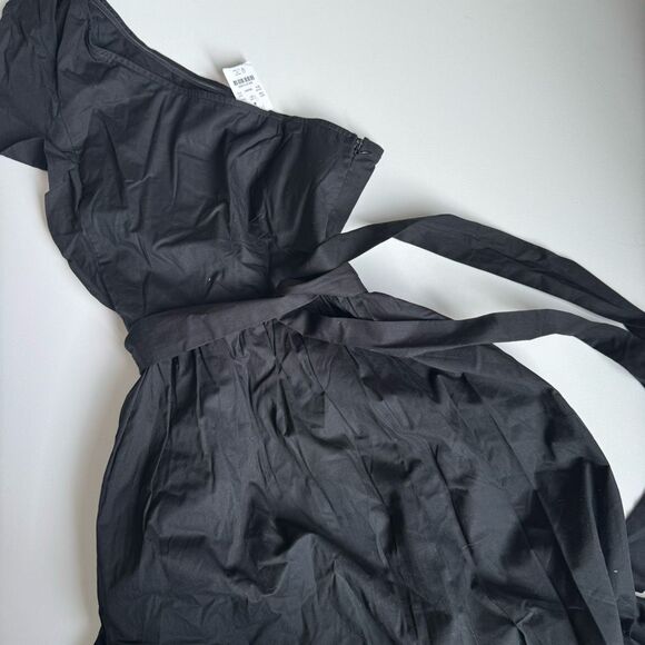 J crew black one shoulder midi dress P12 m8 - Picture 2 of 5